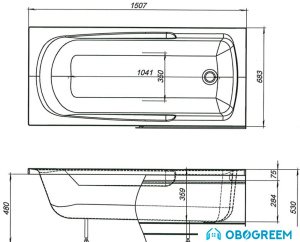 Ванна Aquanet Extra 150x70