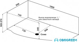 Ванна BAS Мартиника 160x85L