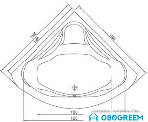 Ванна Artel Plast Злата 136x136