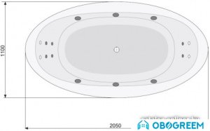 Ванна Poolspa Aura 204 x 103