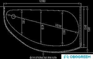 Ванна Aquanet Augusta 170x90 R