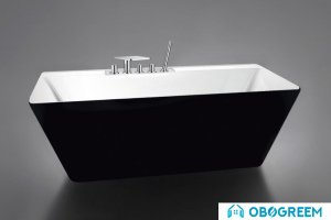 Ванна BelBagno BB19-NERO/BIA 181x81