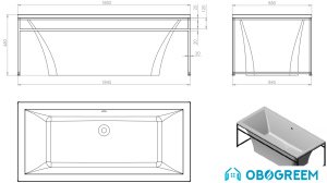 Ванна Astra-Form Лотус 185x85