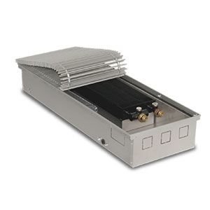 Внутрипольный конвектор PrimoClima PCVN125-1000 с вентилятором, решетка из алюминия анодированного в натуральный цвет