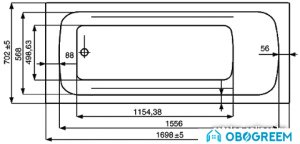 Ванна Jika Clavis 170x70 Standart [2.3649.1.000.670.1]