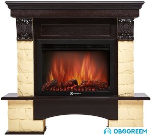 Портал Firelight Forte 25S (камень бежевый/шпон венге)