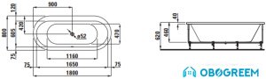 Ванна Laufen Solutions 180x80 [2.2451.1.000.000.1]