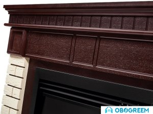 Портал Firelight Bricks 30 (камень бежевый/шпон темный дуб)
