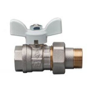Кран шаровой RB (Rubinetterie Bresciane) UNI-SFER 45C4 3/4 НВ американка бабочка