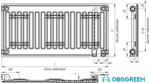 Стальной панельный радиатор Лидея ЛУ 10-507 500x700