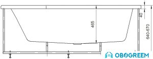 Ванна Aquatek Медея 170x95L