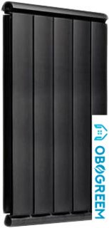 Алюминиевый радиатор Silver S 800 (7 секций, черный шелк)