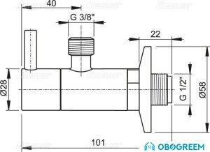 Запорная арматура Alcaplast Угловой вентиль с фильтром 1/2