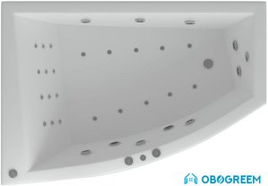 Ванна Aquatek Оракул 180x125 (с каркасом и экраном, слив справа)