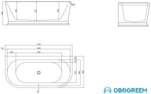 Ванна BelBagno BB408 170x80