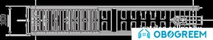 Стальной панельный радиатор Korado Radik VKU тип 22 200x1800