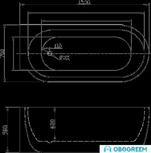 Ванна BelBagno BB11 150x70 L/R