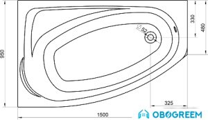 Ванна Kolo Mystery 150x95 L [XWA3751000]