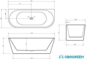 Ванна Abber AB9216-1.5 150x80