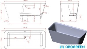 Ванна Astra-Form Орион 170x75