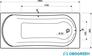 Ванна Kolo Comfort 180x80
