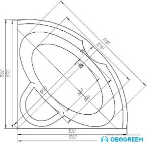 Ванна Aquatek Поларис-2 155x155
