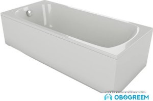 Ванна Aquatek Ника 170x75 (с фронтальным экраном и каркасом, слив слева)