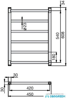 Полотенцесушитель Zehnder Stalox STX-060-045