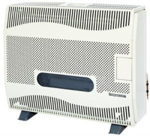 Напольный газовый конвектор Hosseven HBS-12/1 V Fan (12 кВт) со стальной открытой камерой сгорания и вентилятором