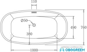 Ванна BelBagno BB72 150x76