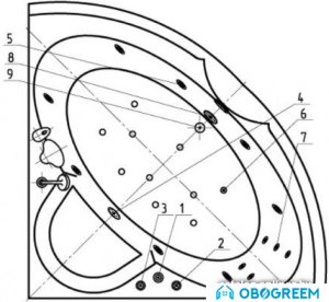 Ванна Aquatek Поларис 2 155x155 (с каркасом и экраном)