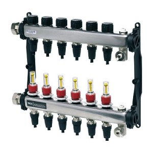 Коллектор TECE TECEfloor для поверхностного отопления 1 x 16 push-fit, 11 контуров