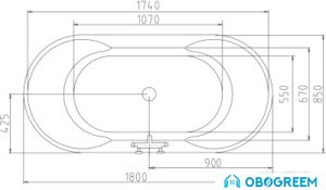 Ванна Alpen IO 180x85